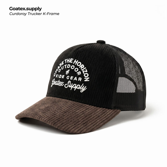 Goatex Supply -  Black Brown Curdoroy Trucker